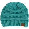 image:imageFunky Junque Cozy Slouchy Cable Knit Beanie  Warm Winter Hat for Women2 Tone TealMint 15