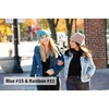 image:imageFunky Junque Cozy Slouchy Cable Knit Beanie  Warm Winter Hat for WomenFour Tone Mix 11  a Yellow  Hot Pink  Turquoise  Pink