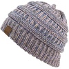 image:imageFunky Junque Cozy Slouchy Cable Knit Beanie  Warm Winter Hat for WomenFour Tone Mix 18  Rose  Denim  Ivory  Olive