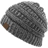 image:imageFunky Junque Cozy Slouchy Cable Knit Beanie  Warm Winter Hat for WomenFour Tone Mix 31  Grey  Black  Beige  Lt French Beige