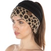 image:imageFunky Junque Exclusives Ponytail Beanie for Women  Cable Knit Womens Winter Hat High Pony Tail Running Beanies1 Black  Leopard