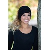 image:imageFunky Junque Exclusives Ponytail Beanie for Women  Cable Knit Womens Winter Hat High Pony Tail Running BeaniesBlack