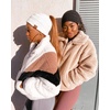 image:imageFunky Junque Exclusives Ponytail Beanie for Women  Cable Knit Womens Winter Hat High Pony Tail Running BeaniesBlack
