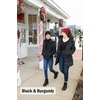 image:imageFunky Junque Exclusives Ponytail Beanie for Women  Cable Knit Womens Winter Hat High Pony Tail Running BeaniesGrey  Tricolor Mix