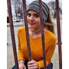 image:imageFunky Junque Exclusives Ponytail Beanie for Women  Cable Knit Womens Winter Hat High Pony Tail Running BeaniesHeather Grey