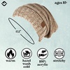 image:imageFunky Junque Exclusives Slouchy Beanie for Women  Oversized Winter Hat Chunky Cable Knit Beanies Unisex Cold Weather HatsA Mocha Taupe Tricolor Mix