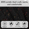 image:imageFunky Junque Exclusives Slouchy Beanie for Women  Oversized Winter Hat Chunky Cable Knit Beanies Unisex Cold Weather HatsBlack  Confetti