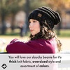 image:imageFunky Junque Exclusives Slouchy Beanie for Women  Oversized Winter Hat Chunky Cable Knit Beanies Unisex Cold Weather HatsBlack  Confetti