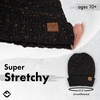 image:imageFunky Junque Exclusives Slouchy Beanie for Women  Oversized Winter Hat Chunky Cable Knit Beanies Unisex Cold Weather HatsBlack  Confetti