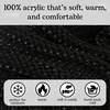 image:imageFunky Junque Exclusives Slouchy Beanie for Women  Oversized Winter Hat Chunky Cable Knit Beanies Unisex Cold Weather HatsBlack  Metallic