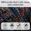 image:imageFunky Junque Exclusives Slouchy Beanie for Women  Oversized Winter Hat Chunky Cable Knit Beanies Unisex Cold Weather HatsBlack  Purple  Orange  Teal  4 Tone Mix