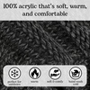 image:imageFunky Junque Exclusives Slouchy Beanie for Women  Oversized Winter Hat Chunky Cable Knit Beanies Unisex Cold Weather HatsBlack  Tricolor Mix