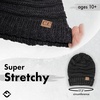 image:imageFunky Junque Exclusives Slouchy Beanie for Women  Oversized Winter Hat Chunky Cable Knit Beanies Unisex Cold Weather HatsBlack  Tricolor Mix
