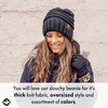 image:imageFunky Junque Exclusives Slouchy Beanie for Women  Oversized Winter Hat Chunky Cable Knit Beanies Unisex Cold Weather HatsBlack