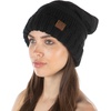 image:imageFunky Junque Exclusives Slouchy Beanie for Women  Oversized Winter Hat Chunky Cable Knit Beanies Unisex Cold Weather HatsBlack