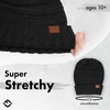 image:imageFunky Junque Exclusives Slouchy Beanie for Women  Oversized Winter Hat Chunky Cable Knit Beanies Unisex Cold Weather HatsBlack