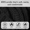 image:imageFunky Junque Exclusives Slouchy Beanie for Women  Oversized Winter Hat Chunky Cable Knit Beanies Unisex Cold Weather HatsBlack