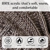 image:imageFunky Junque Exclusives Slouchy Beanie for Women  Oversized Winter Hat Chunky Cable Knit Beanies Unisex Cold Weather HatsBrown  Tricolor Mix
