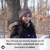 image:imageFunky Junque Exclusives Slouchy Beanie for Women  Oversized Winter Hat Chunky Cable Knit Beanies Unisex Cold Weather HatsBrown  Tricolor Mix