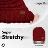 image:imageFunky Junque Exclusives Slouchy Beanie for Women  Oversized Winter Hat Chunky Cable Knit Beanies Unisex Cold Weather HatsBurgundy  Confetti
