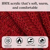 image:imageFunky Junque Exclusives Slouchy Beanie for Women  Oversized Winter Hat Chunky Cable Knit Beanies Unisex Cold Weather HatsBurgundy  Confetti