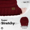 image:imageFunky Junque Exclusives Slouchy Beanie for Women  Oversized Winter Hat Chunky Cable Knit Beanies Unisex Cold Weather HatsBurgundy