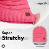 image:imageFunky Junque Exclusives Slouchy Beanie for Women  Oversized Winter Hat Chunky Cable Knit Beanies Unisex Cold Weather HatsCandy Pink