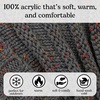 image:imageFunky Junque Exclusives Slouchy Beanie for Women  Oversized Winter Hat Chunky Cable Knit Beanies Unisex Cold Weather HatsCharcoal  Confetti