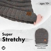 image:imageFunky Junque Exclusives Slouchy Beanie for Women  Oversized Winter Hat Chunky Cable Knit Beanies Unisex Cold Weather HatsCharcoal  Confetti