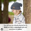 image:imageFunky Junque Exclusives Slouchy Beanie for Women  Oversized Winter Hat Chunky Cable Knit Beanies Unisex Cold Weather HatsCharcoal