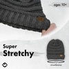 image:imageFunky Junque Exclusives Slouchy Beanie for Women  Oversized Winter Hat Chunky Cable Knit Beanies Unisex Cold Weather HatsCharcoal