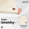 image:imageFunky Junque Exclusives Slouchy Beanie for Women  Oversized Winter Hat Chunky Cable Knit Beanies Unisex Cold Weather HatsCream