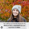image:imageFunky Junque Exclusives Slouchy Beanie for Women  Oversized Winter Hat Chunky Cable Knit Beanies Unisex Cold Weather HatsDove Grey
