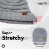 image:imageFunky Junque Exclusives Slouchy Beanie for Women  Oversized Winter Hat Chunky Cable Knit Beanies Unisex Cold Weather HatsDove Grey
