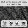 image:imageFunky Junque Exclusives Slouchy Beanie for Women  Oversized Winter Hat Chunky Cable Knit Beanies Unisex Cold Weather HatsGrey  Metallic