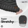 image:imageFunky Junque Exclusives Slouchy Beanie for Women  Oversized Winter Hat Chunky Cable Knit Beanies Unisex Cold Weather HatsGrey  Metallic