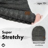 image:imageFunky Junque Exclusives Slouchy Beanie for Women  Oversized Winter Hat Chunky Cable Knit Beanies Unisex Cold Weather HatsGrey  Tricolor Mix