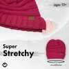 image:imageFunky Junque Exclusives Slouchy Beanie for Women  Oversized Winter Hat Chunky Cable Knit Beanies Unisex Cold Weather HatsHot Pink