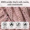 image:imageFunky Junque Exclusives Slouchy Beanie for Women  Oversized Winter Hat Chunky Cable Knit Beanies Unisex Cold Weather HatsIndi Pink  Confetti