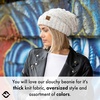 image:imageFunky Junque Exclusives Slouchy Beanie for Women  Oversized Winter Hat Chunky Cable Knit Beanies Unisex Cold Weather HatsIvory  Confetti