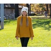 image:imageFunky Junque Exclusives Slouchy Beanie for Women  Oversized Winter Hat Chunky Cable Knit Beanies Unisex Cold Weather HatsIvory