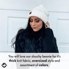 image:imageFunky Junque Exclusives Slouchy Beanie for Women  Oversized Winter Hat Chunky Cable Knit Beanies Unisex Cold Weather HatsIvory