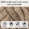 image:imageFunky Junque Exclusives Slouchy Beanie for Women  Oversized Winter Hat Chunky Cable Knit Beanies Unisex Cold Weather HatsLatte  Confetti