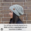 image:imageFunky Junque Exclusives Slouchy Beanie for Women  Oversized Winter Hat Chunky Cable Knit Beanies Unisex Cold Weather HatsMercury