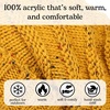 image:imageFunky Junque Exclusives Slouchy Beanie for Women  Oversized Winter Hat Chunky Cable Knit Beanies Unisex Cold Weather HatsMustard  Confetti