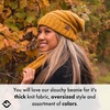 image:imageFunky Junque Exclusives Slouchy Beanie for Women  Oversized Winter Hat Chunky Cable Knit Beanies Unisex Cold Weather HatsMustard  Confetti