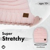 image:imageFunky Junque Exclusives Slouchy Beanie for Women  Oversized Winter Hat Chunky Cable Knit Beanies Unisex Cold Weather HatsPale Pink