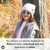 image:imageFunky Junque Exclusives Slouchy Beanie for Women  Oversized Winter Hat Chunky Cable Knit Beanies Unisex Cold Weather HatsPale Pink