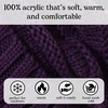 image:imageFunky Junque Exclusives Slouchy Beanie for Women  Oversized Winter Hat Chunky Cable Knit Beanies Unisex Cold Weather HatsPurple