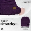 image:imageFunky Junque Exclusives Slouchy Beanie for Women  Oversized Winter Hat Chunky Cable Knit Beanies Unisex Cold Weather HatsPurple